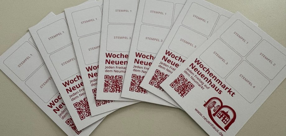 Weekly market stamp cards