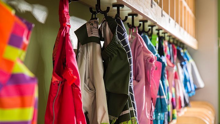 Cloakroom in a day care centre