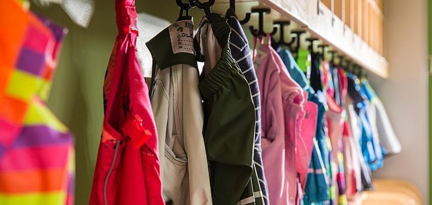 Cloakroom in a day care centre