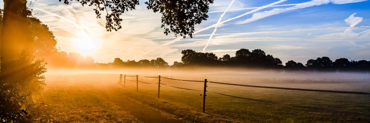 Landschap van de gezamenlijke gemeente Neuenhaus Zonsondergang over het Neuenhaus gezamenlijke gemeente