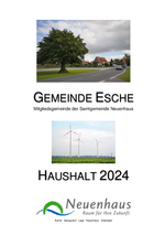 Haushaltsplan 2024 Gemeinde Esche