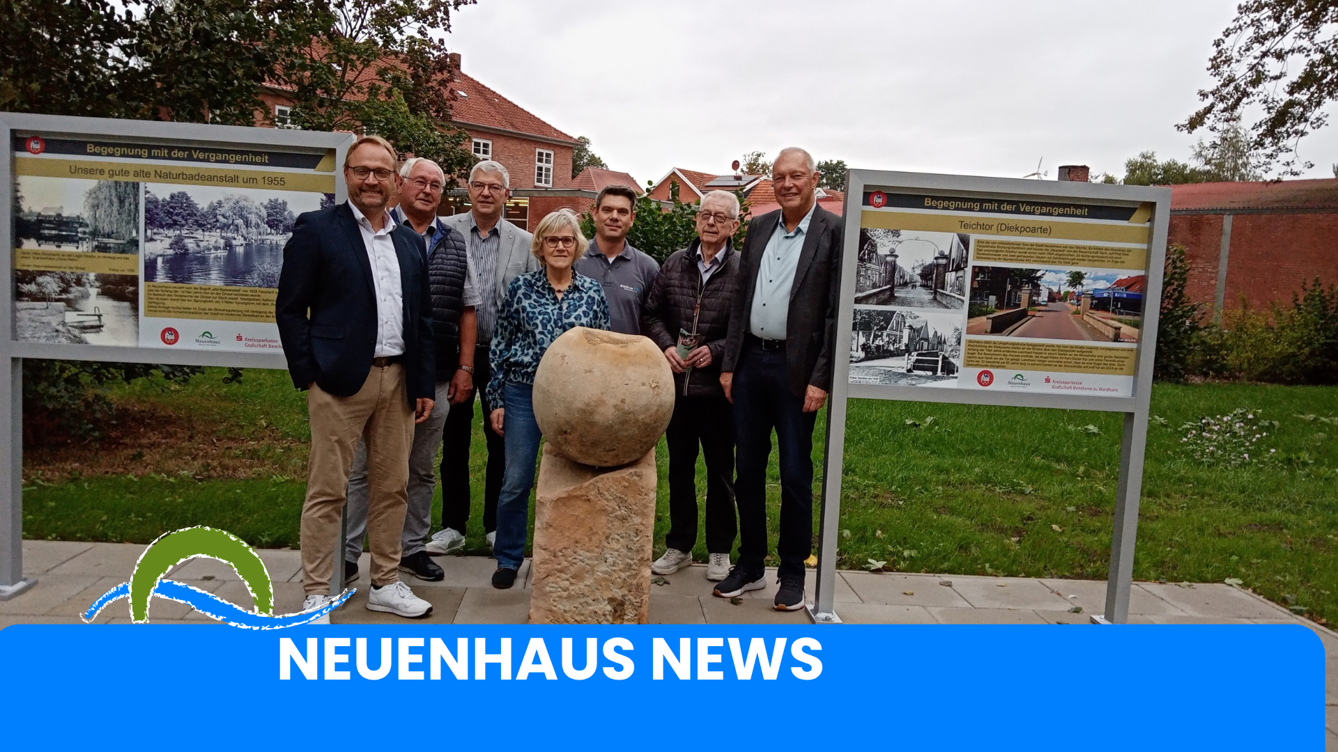 Schautafeln Heimatfreunde Gruppenbild Aufstellung Schautafeln