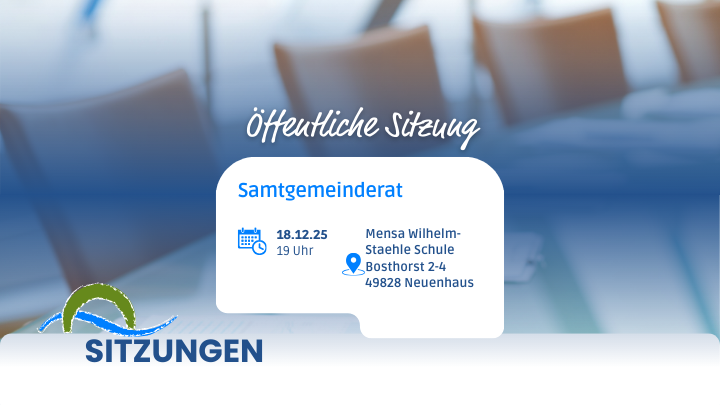 Sitzung Samtgemeinderat Neuenhaus